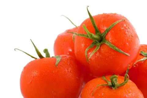 Fresh tomatoes isolated Foto stock