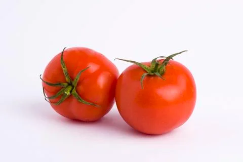 Fresh tomatoes isolated on white background Stock Photos