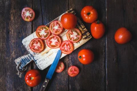 Fresh tomatoes Foto stock