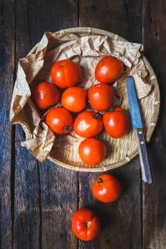Fresh tomatoes Foto stock