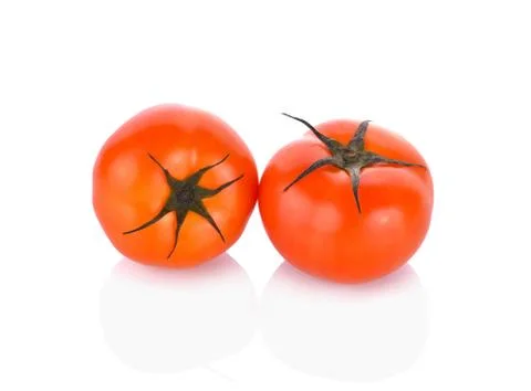 Fresh tomatoes on white background Foto stock