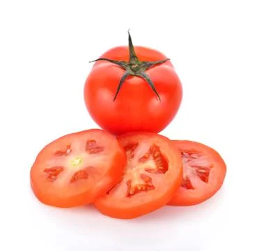 Fresh tomatoes on white background Stock Photos