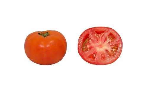 Fresh tomatoes on white background Stock Photos