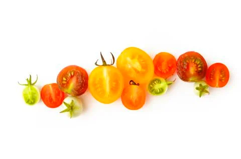 Fresh tomatoes on white Stock Photos