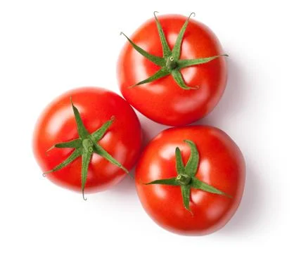 Fresh Tomatoes on White Stock Photos