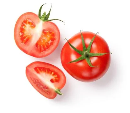 Fresh Tomatoes on White Stock Photos