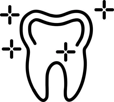 Fresh Tooth Line Icon Design Stock Illustration