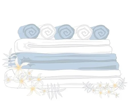 Fresh towels Stock Illustration