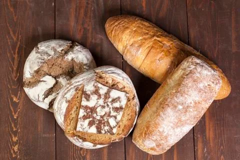 Fresh traditional bread Stock Photos