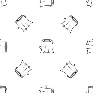 Fresh tree stump pattern seamless Stock-Illustration