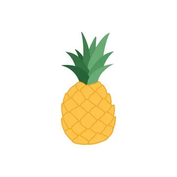 Fresh tropical pineapple fruit icon. Organic Pineapple fruit for juice Stock Illustration