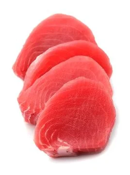 Fresh tuna. Fish steak. Stock Photos