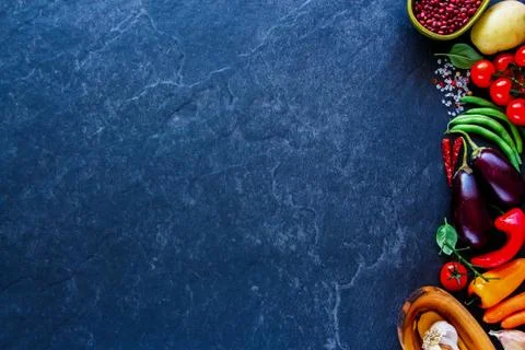 Fresh unprocessed vegetables Stock Photos