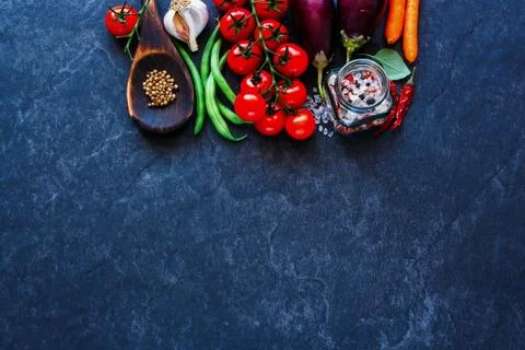 Fresh unprocessed vegetables Stock Photos