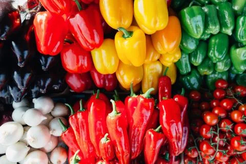 Fresh vegetable background Stock Photos