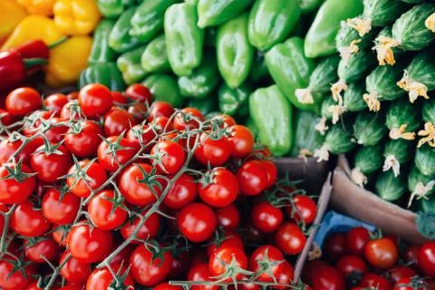 Fresh vegetable background Stock Photos