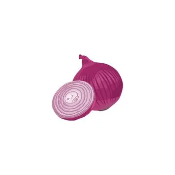 Fresh vegetable Onion isolated vector illustration Stock Illustration
