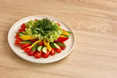 Fresh Vegetable Platter with Herbs Stock Photos