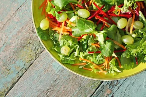 Fresh vegetable salad close up Stock Photos