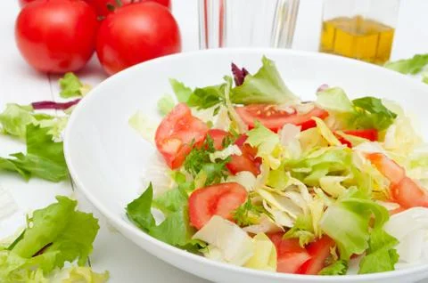 Fresh vegetable salad Stock Photos