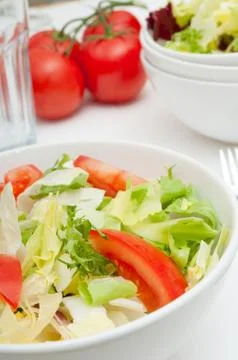 Fresh vegetable salad Stock Photos