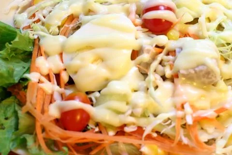 Fresh vegetable salad Stock Photos
