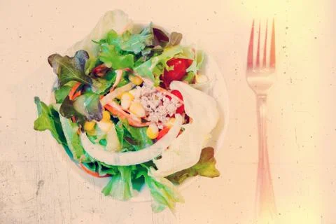 Fresh vegetable salad Stock Photos