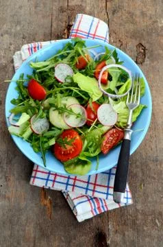 Fresh vegetable salad Stock Photos
