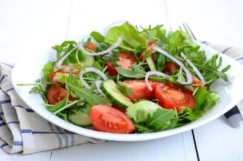 Fresh vegetable salad Stock Photos