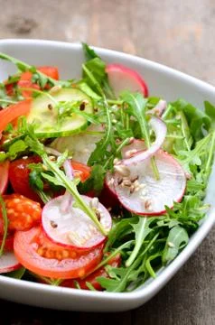 Fresh vegetable salad Stock Photos