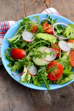 Fresh vegetable salad Stock Photos