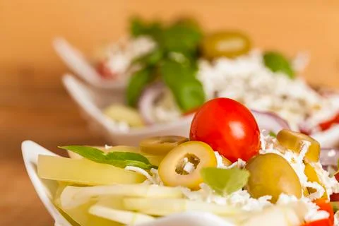 Fresh vegetable salad Stock Photos