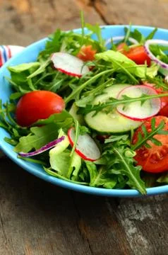 Fresh vegetable salad Stock Photos