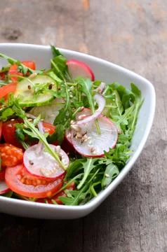 Fresh vegetable salad Stock Photos