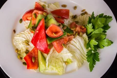 Fresh Vegetable salad Stock Photos
