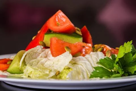 Fresh Vegetable salad Stock Photos