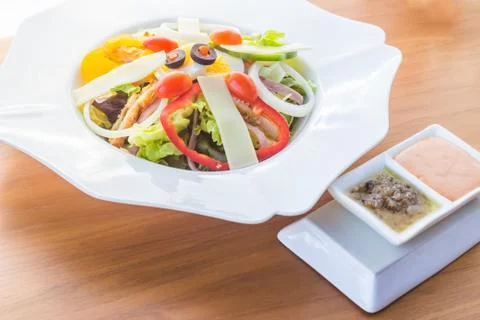 Fresh vegetable salad Stock Photos