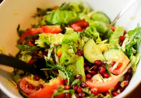 Fresh vegetable salad Stock Photos
