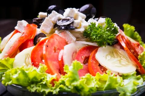 Fresh vegetable salad Stock Photos