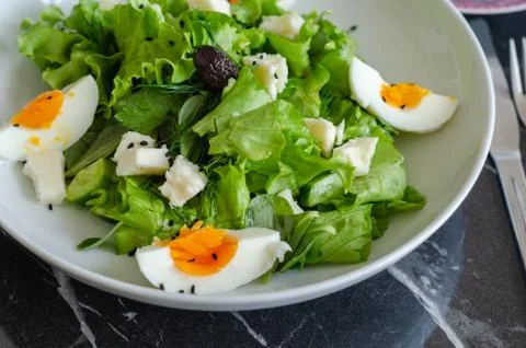 Fresh vegetable salad Stock Photos