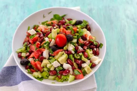 Fresh vegetable salad Stock Photos