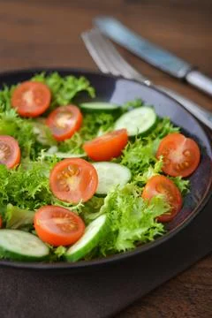 Fresh vegetable salad Stock Photos