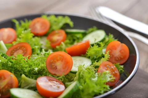 Fresh vegetable salad Stock Photos