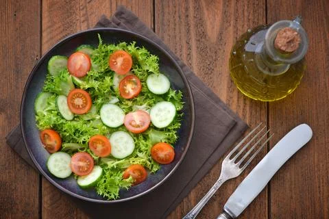 Fresh vegetable salad Stock Photos
