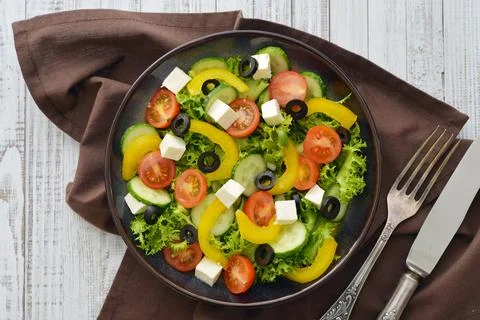 Fresh vegetable salad Foto stock