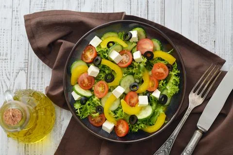 Fresh vegetable salad Stock Photos