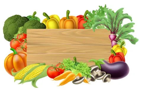 Fresh Vegetable Sign Illustration