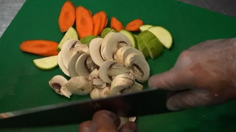 Fresh Vegetable Slicing Stock Footage 318303518