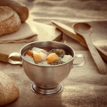 Fresh vegetable soup Foto stock