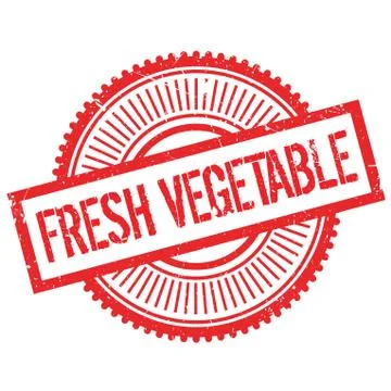 Fresh vegetable stamp Stock Illustration